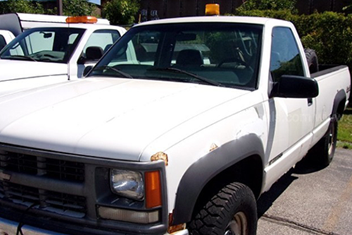 Government pick up truck in white