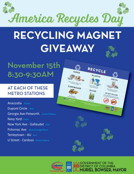 Recycling Magnet Giveaway America Recycles Day Zerowaste
