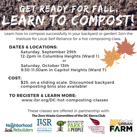 Get Ready for Fall, Learn To Compost Flyer