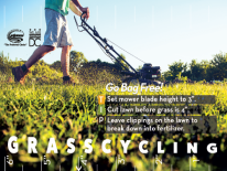 Grasscycling - Man mowing lawn